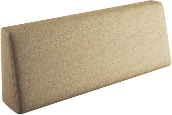 sunnypillow Grand Coussin Dossier pour Canapé Palette Euro Intérieur/Extérieur Appui - 120 x 40 x 20/10cm - plusieures Tailles et Couleurs à Choisir Coussin Matelas en Mousse - Beige