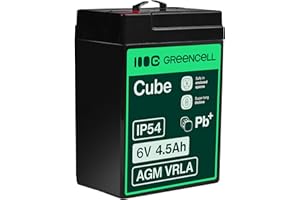 GREEN CELL GreenCell Batteria AGM 6V 4.5Ah al piombo accumulatore sigillata VRLA Senza manutezione ricaricabile Batterie di ricambio ermetica giocattoli per bambini Installazioni di allarme sistemi UPS/SAI