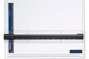 Staedtler Mars 661, Planche à dessin A3 en plastique anti-choc, Indéformable et lavable, Avec règle parallèle et fixe-support, Fournie dans un étui carton, 661 A3