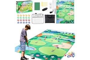 CLIUNT Battle Royale Golf Game Mat, Out/Intdoor Golf Battle Royale Game, Portable Casual Sticky Golf Game Putting Mat Set, Chip and Stick Golf Game for Kids Adults Practice Training