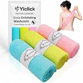 Yiclick Japanese Exfoliating Towel, Pack of 3, Body Scrub Sponge, African Sponge, Korean Style Body Scrubs, Bath and Shower S