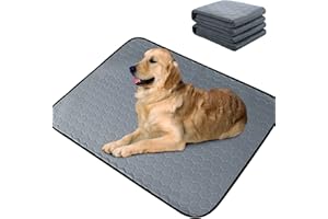 LEEWEITAS Tapis de Dressage pour Chiens Réutilisables, Tapis éducateurs Pipi Lavables pour Chiots avec Base Super Absorbante et Antidérapante pour Chiens, Chats et Lapins-100x70CM (2 pièces)