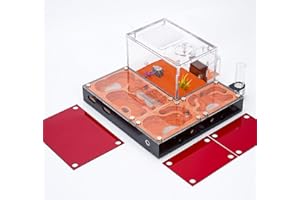 Rimsunta Ecological Ant Nest - Modular Ant Farm with Magnetic Glass Covers, Humidity Control, Ventilation, and Expansion Ports - Perfect for Ant Enthusiasts (10.63 x 9.84 x 5.12 inches)