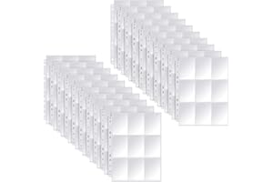 AILVOR Sammelkarten Hüllen, Transparent Sammelhüllen, 720 Pockets Sammelkarten, Doppelseitiges Leere Sammelmappe, Sammelkartenzubehör für Sammeln aller Arten von Karten (40 Seiten)