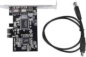 ‎LAZMIN112 PCI-E Express-Karte mit 800 Mbit/s, 1394a IEEE 1394b-Controllerkarte mit Firewire-Kabel, für Video, Audioübertragung, Industriekameras, Videokameras