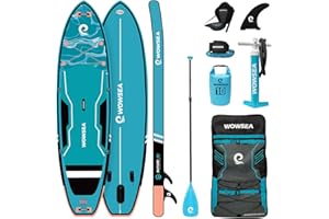 WOWSEA Tablas de remo inflables de pie, tabla de remo de yoga estable y turismo, tabla de surf de surf de ocio y fitness con kit de accesorios, buena opción para enseñanza acuática y principiantes