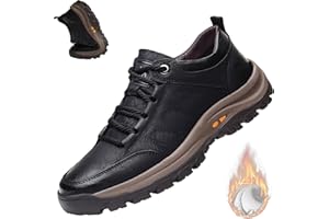 HOUXIANDOU Zapatos Casuales De Cuero para Hombre con Costuras A Mano, Zapatos De Cuero para Hombre con Soporte para El Arco, Zapatos De Cuero Antideslizantes Cómodos