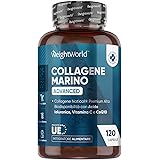 Collagene Naticol 1200mg di Tipo 1, Acido Ialuronico, Coenzima Q10, Vitamina C e Zinco, Pelle, Denti, Ossa, Collagene Marino 