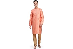 SKAVIJ Herren Indische Ethnischen Traditionell Kurta Pyjama