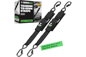 Cinghie per rimorchio barca Rhino USA (2 pezzi) - Cinghie di Fissaggio per barca 5 cm x 1,2 m. Cinghie regolabili per garantire sicurezza durante il trasporto di barche, moto d'acqua e altro ancora!