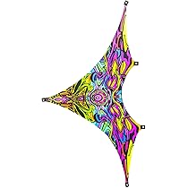 PSYWORK Schwarzlicht Segel Spandex - UV-aktive Deko Für Party & Festival