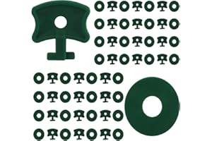 RNBEVANSANNE 110 Pcs Greenhouse Twist Clips, Greenhouse Accessories Greenhouse Clips Plastic Greenhouse Fixing Clips & Washers Extender Corner Clips for Greenhouse Securing Insulation Bubble Netting Shading, Green