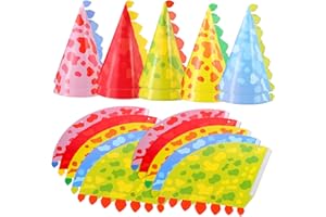 CAXUSD 30pcs Paper Birthday Hat Animal Birthday Hat Dinosaur Party Paper Hats Cute Dinosaur Hats Kids Party Hats Crown for Kids Birthday Hats Cartoon Elastic Band Baby Happy Birthday
