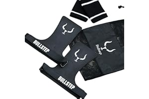 Bullstep® - Calleras Crossfit Forge En Fibra De Carbono con Muñequeras | Calleras sin magnesio | Guantes Crossfit Hombre Mujer | Hand Grips para Cross Training, Calistenia, Gimnasio