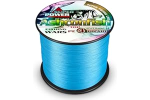 Ashconfish Braided Fishing Line- 4 Strands Super Strong PE Fishing Wire-100M/300M/500M/1000M/1500M/2000M(109/328/547/1093/1640/2187Yards) - 6lb to 100lb Abrasion Resistant Zero Stretch Multiple