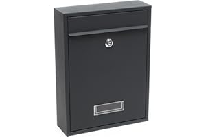 Boite aux Lettres Murale Courrier Anthracite Revêtement par Poudre V11