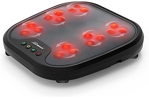 Snailax Massaggiatore per piedi con calore, massaggiatore per piedi con vibrazione, 2 in 1, scaldapiedi con 5 modalità di massaggio, regali calore casa