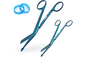 AFTREN Lister Professionelle Verbandschere, Sicherheitsverband-Trauma-Schere, Edelstahl-Erste-Hilfe-Scheren-Set, medizinische Schere für die häusliche Pflege, Krankenpflege, 6,5 und 8,5 Zoll