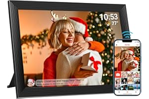 YENOCK Digital Photo Frame WiFi Built in 32GB Memory 10.1 Inch Digital Picture Frame, 1280x800 IPS LCD Touch Screen, Auto-Rotat Share Moments Instantly via Frameo App from Anywhere, New Model Black