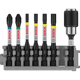 Bosch Professional Accessories Accessories 7 par&ccedil;alı tornavida ucu seti (Impact Control, T/PZ/PH u&ccedil;lar - Uzunluk: 25 mm, evre