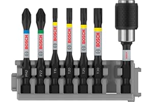 Bosch 8x PRO Impact Set mit Quick Change-Bithalter und Pick and Click-Index (170 x 120 mm, Professional Zubehör Schraubendreher, Schraubendreher)