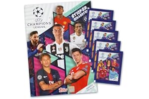 UEFA Champions League Topps 2018/19 - Sticker Album - con 5 X 5 Busta Sticker = 25 Extra