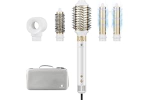 ‎WEBEAUTY webeauty [5 in 1] Air Styler & Föhnbürste, [110.000 RPM] Hochtouriger negative Ionen Haartrockner schnell trocknend, Warmluftbürste Set mit Auto-Air Locken, Volumizer, Rundbürstenföhn, Glätteisen