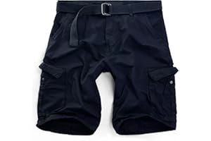 Procity Vintage Herren Cargo Shorts Bermuda Kurze Hosen Herren inkl. Gürtel