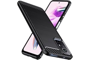 Natbok Funda para Xiaomi Redmi Note 12s,TPU Suave + Fibra de Carbono Flexible Carcasa,Grado Militar a Prueba de Golpes,Anti-Raspaduras,Antideslizante Funda para Redmi Note 12s,Negro