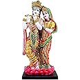 eSplanade Radha Krishna Kishan Standing on a Lotus Murti Idol Statue Sculpture (16")
