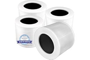 BRUVISH (4 pezzi) Core Mini Filtri HEPA per LEVOIT Core Mini Purificatore d'Aria, LAP-C161-WEU filtro CoreMini H13 True Hepa, filtro HEPA 3 in 1, Filtro dell'aria, filtri a carbone attivo