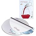 DROPSAVER® Wine Pourer Discs | Drip-Free Bottle Spout for Wine & Champagne | Reusable PET Film | Silver | Pack of 5, Made in Germany
