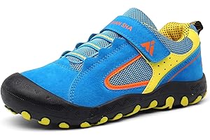Mishansha Jungen Mädchen Wanderschuhe rutschfest Walkingschuhe Weich Flexibel Stabil Fitnessschuhe Freizeitschuhe für Kinder Sport Schuhe Gr.24-38