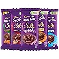 Cadbury Dairy Milk Silk Large Chocolates Combo (1 X Silk Oreo 130G, 1 X Silk Bubbly 120G, 1 X Silk Roast Almond 143G, 1 X Silk Fruit And Nut 137G And 1 X Silk Hazelnut 143 Gram)