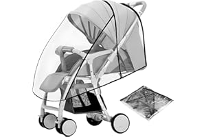 Sharelove Universal Rain Cover for Pram, Practical Clear Pram Rain Cover for Wind Waterproof and Sun Protection, Dust and Weather Protection, Rain Cover for Pushchair Fit Most Strollers