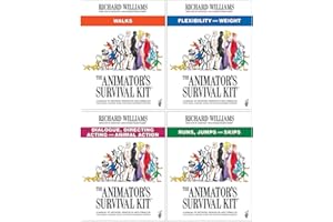 The Animator's Survival Kit Collection 4 Books Set By Richard Williams (Walks, Flexibility and Weight, Dialogue Directing Acting and Animal Action & Runs Jumps and Skips)