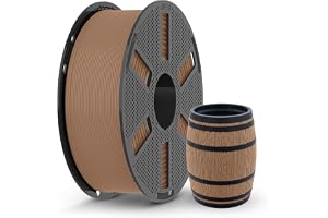 JAYO PLA filament do drukarki 3D, 1,75 mm, prawdziwe drewno, struktura drewna, 15% włókna drzewne, szpula 1,1 kg, dokładność pomiaru +/- 0,02 mm