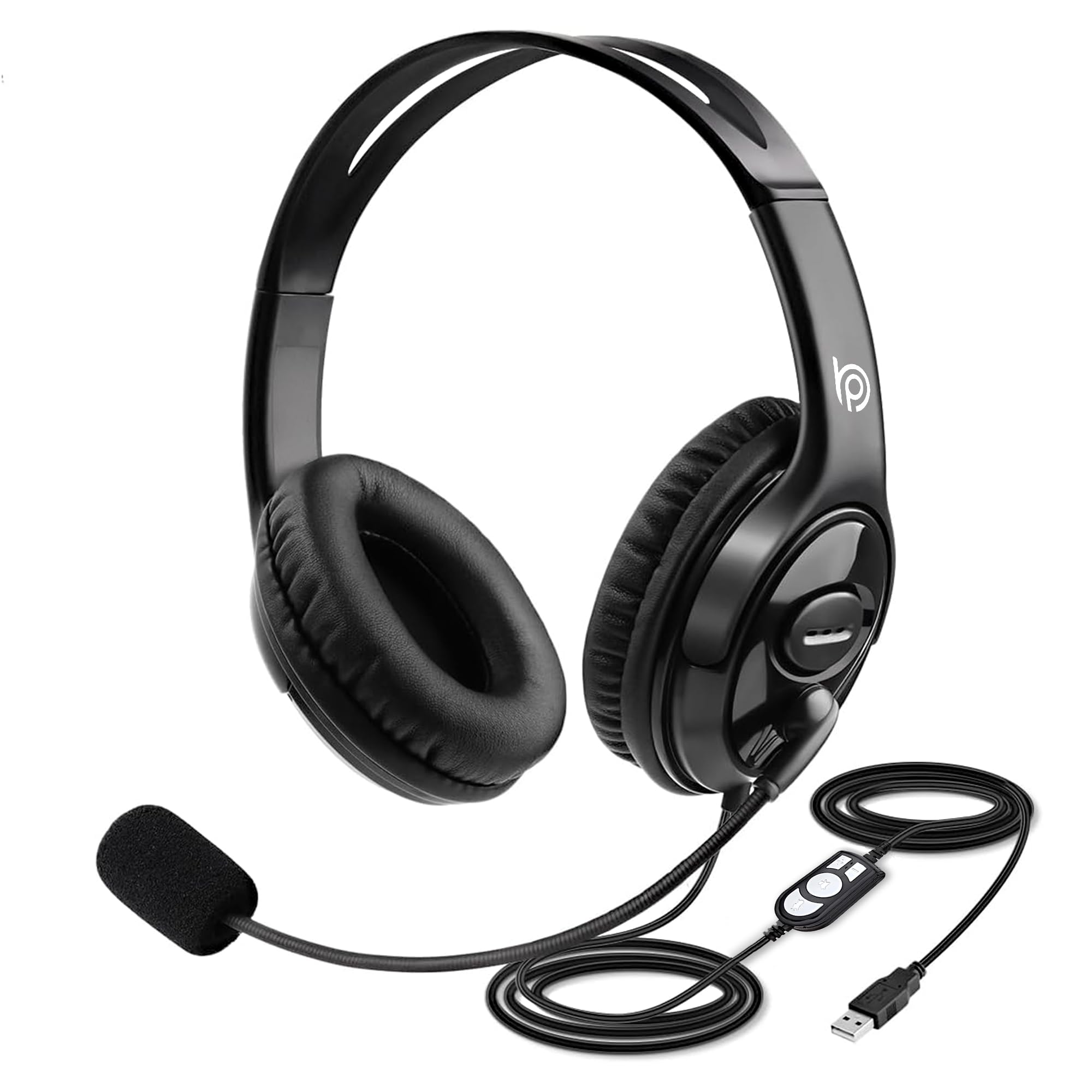 BigPassport USB Wired Over-Ear Headphones with Mic Review: Ideal for Skype, Zoom, Online Classes, Office Work - Pro-Tech 493 (Black)