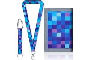 Teegxddy 1psc Cartera Pixel Cartera infantil para videojuegos Cartera para Niños Monedero Niño Niñas,para Niños Regalos de Cumpleaños(Incluye cordón) (A)