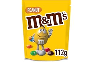 MARS M&M'S Chocolate Bag,Peanut & Milk Chocolate, 112g Sharing Bag, Ideal for Party Bag Fillers, Snacks & Chocolate Hamper