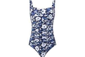 Aidotop Womens One Piece Swimsuit Tummy Control Swimwear with Retro Ruched Monokini Bathing Suits