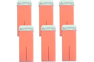 DERMAWAX 6 x 100 ml różowy wkład woskowy w rolce, ciepły wosk do depilacji, depilacja wosku, ciepły wosk, zestaw do uzupełniania ciała
