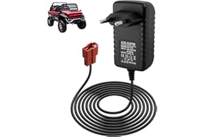 KEYQUEEN 12V 1A Chargeur de Batterie pour Électrique Enfants, 12 Volts Chargeur Voiture Adaptateur pour SUV ATV Moto Quad Electrique Enfants Jouets de Voiture Electric Ride-Ons Accessoires, Prise carrée