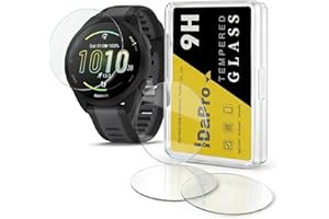 iDaPro [4Pcs Displayschutz schutzfolie für Garmin Forerunner 165 / Forerunner 165 Music,Hartglas,9H Härte Glas,Kratzfest,Blasenschutz,Anti-Fingerabdruck