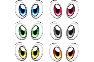 KQDRAVINE 6 paia di adesivi per occhi autoadesivi, occhi da incollare per la decorazione di aspirapolvere robot tosaerba, spazzatrici e bidoni della spazzatura per auto giocattolo