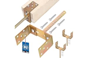 KOTARBAU® Set di 2 supporti a U da 0 a 160 mm, larghezza regolabile, asta da 200 mm, in acciaio zincato, regolabile, per pali in legno, per calcestruzzo, supporto per pali di cemento