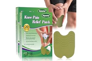 Inpumo Knee Pain Relief Patch, Natural Herbal Relief Patches with Natural Wormwood, Long Lasting Effect, Relieves Muscle Soreness