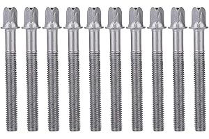 ZEIZAFA 10 Pcs Drum Tension Rod Drum Tight Screws Metal Screws Rods Bolts Percussion Replacement Hardware Spare Accessory Percussion Replacement Accessory Hardware