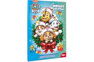 dekora - Calendario dell'Avvento Paw Patrol con Ghirlanda - Con 24 cioccolatini - Totale 50GR - Cioccolato al latte - Coloranti Naturali - Speciale Natale