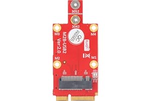 fasient1 Mini PCIe M.2 Adapter, 3042/3052 M.2 Key B to Mini PCI-E Adapter Card Wireless Network Card Converter, Support SIM Card Push Connector, for Laptop/Desktop/PC
